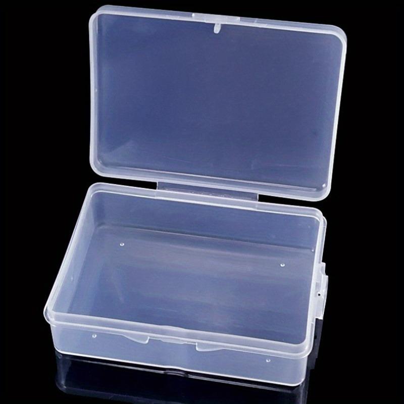

1/2Pcs transparent plastic small box thickened rectangular cover jewelry earrings fishing gear accessories parts storage box