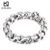 Kalen Fashion Gepolijst Ontwerp Armband Eenvoudig Metaal Heren Roestvrij Staal Glanzende Accessoires Verbinding Schedel Trend Sieraden Nieuw