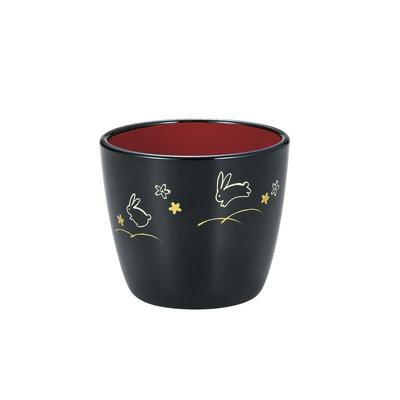 Miyamoto Sangyo Black Soba Choko 240ml Rabbit with Noodle Soup Container (Choko) (Dream Design) (Product Code 4512951079920)