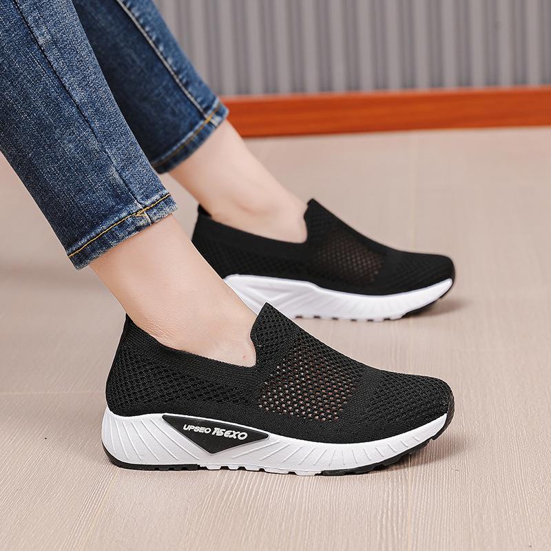 Women's Sneakers Fly-woven Mesh Shoes Lightweight Soft-soled Casual Shoes Women