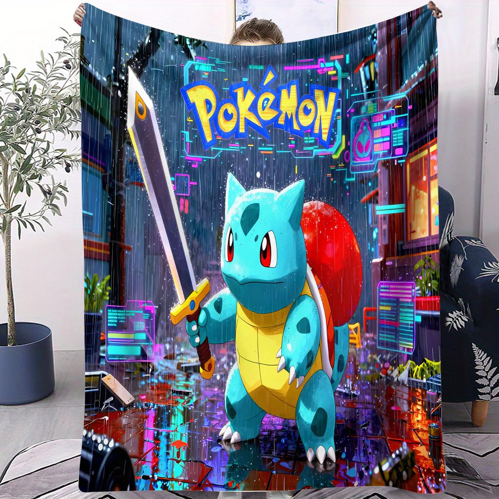 Viral Pokemon Cute Cartoon Sci Fi Fluffy Small Cover Blanket Thin Sofa Throw For Kids Adults Camping Picnic Modern Fashion Gift