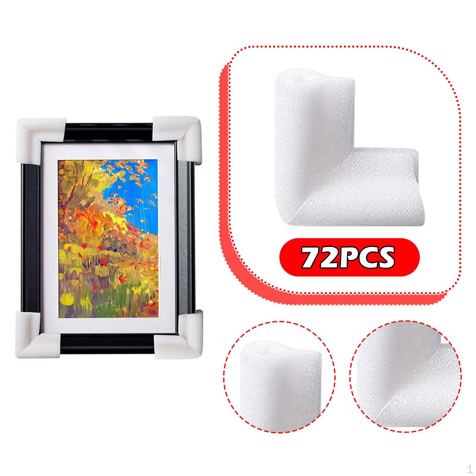 

72 шт. Пенопластовые угловые протекторы для защиты кромок фоторамок Углы Легкая установка L-образные