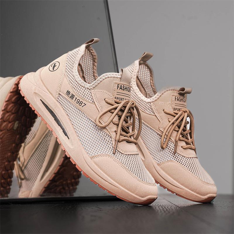 Men's Sneakers Summer Mesh Breathable Casual Shoes Trendy Lace-up Soft-soled Running Shoes for Men 2025 Luxury New Tennis Shoes