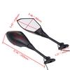 1 Pair Rear View Mirror Motorcycle Mirror Scooter Rearview Mirrors with Flasher Lights for Honda CBR600RR 2003-2008 CBR1000RR 2004-2008