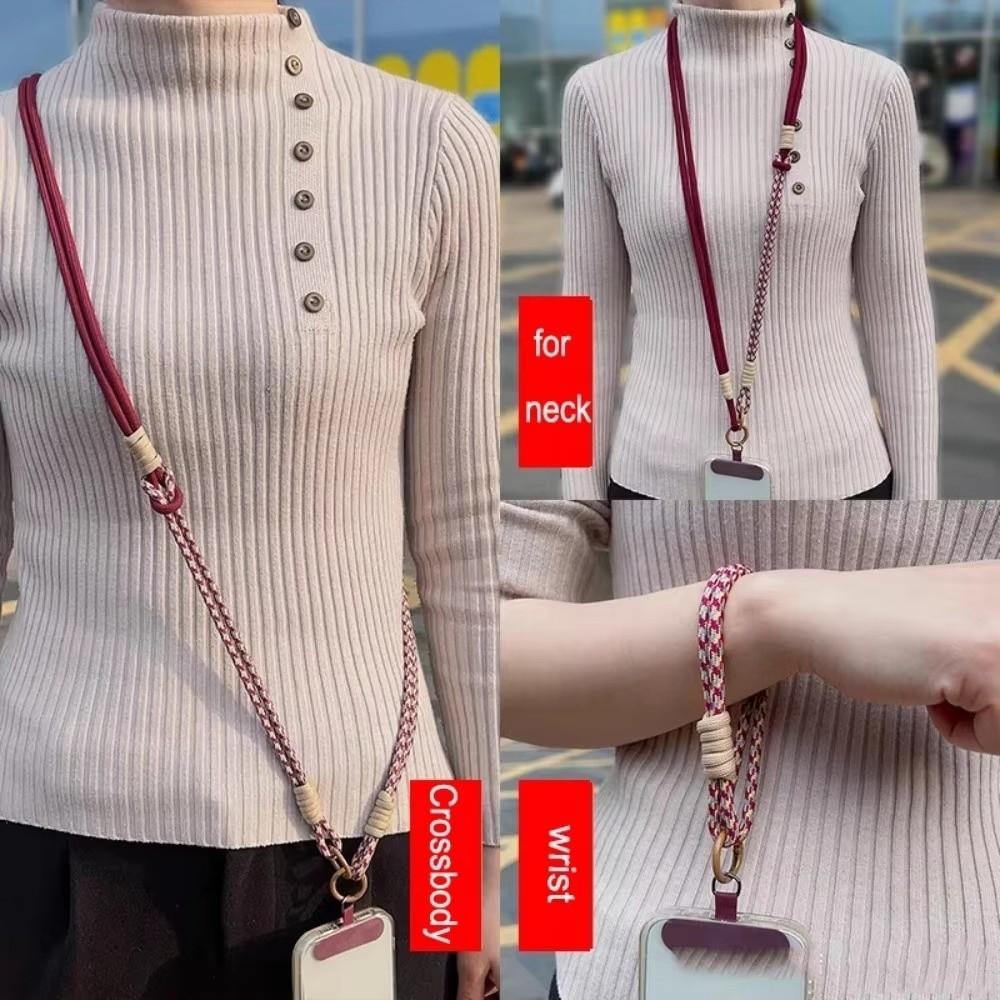 Long Rope Mobile Phone Lanyard Adjustable Phone Removable Lanyard  Daily Carry
