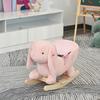 Pink -Themed Wooden Rocking Chair for Babies & Toddlers, with Seat Belt,