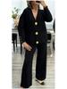 European Style Women's Knit Cardigan & Wide-Leg Pants Two-Piece Set