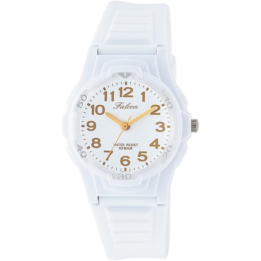 Citizen QQ Analog Waterproof Watch with Resin Band Women s White Gold