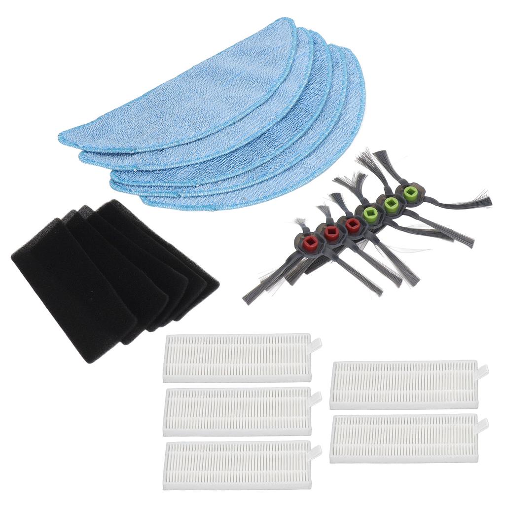Robot Cleaner Rag Filter Set Replaceable Reusable Robot Cleaner Side Brush Set for Yeedi K600 K700