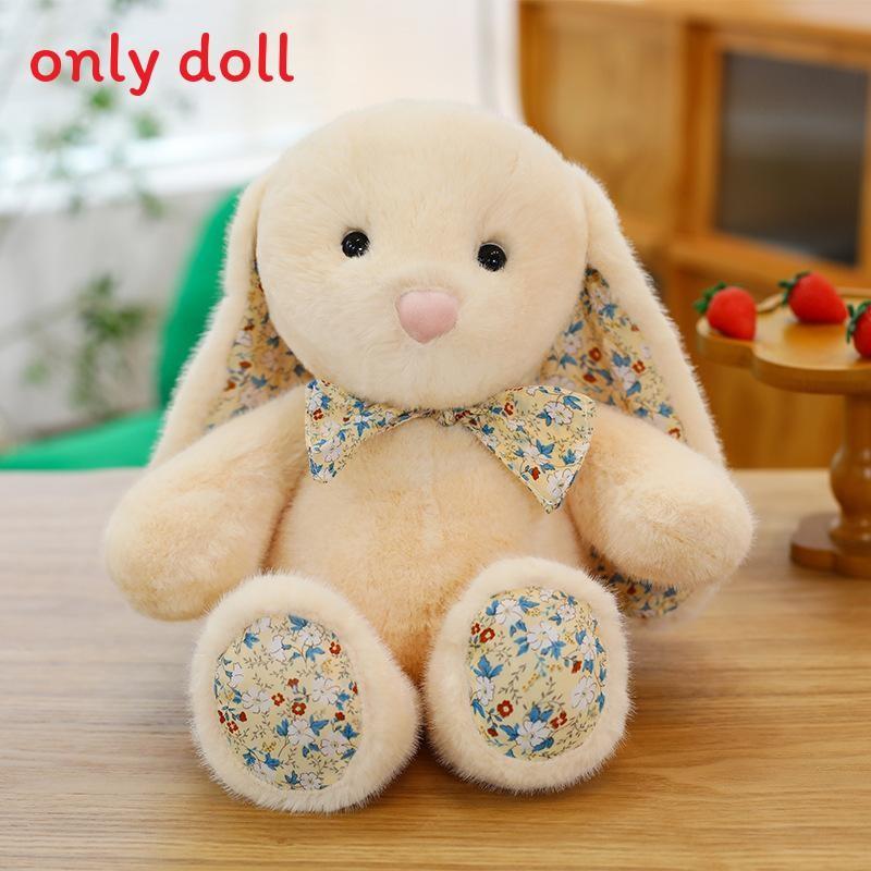 Cute Floral Design Cartoon Rabbit Plush Doll Toy For Children Kids Gift