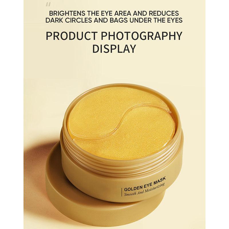 Gold Infused Eye Mask Pads Set, Hydrating Collagen Treatment for Dark Circles, Anti-Aging 60-Piece Skincare Universal