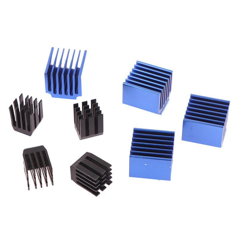 4Pcs 3D Printer Parts Blue Stepper Motor Driver Module Heat Sinks With Glue Cooling Block Heatsink For A4988 Drive