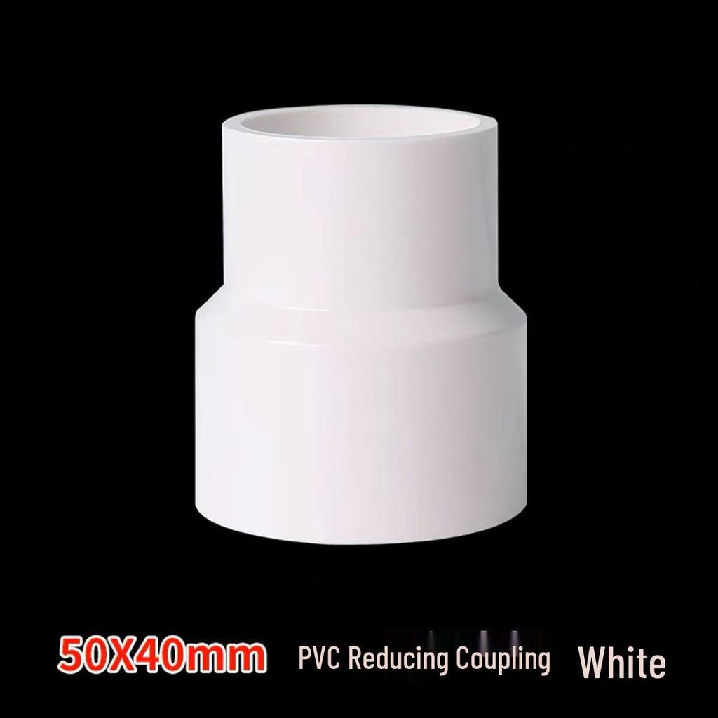 Acoplamiento Recto Reductor de PVC 1/2" a 3/4" Conector de Accesorio para Tubo de Plástico