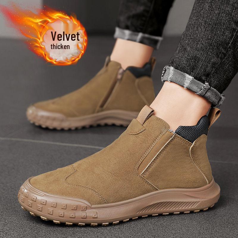 Northeast Men's Winter Snow Boots: Fur-Lined, Non-Slip, Fashionable Sports Shoes