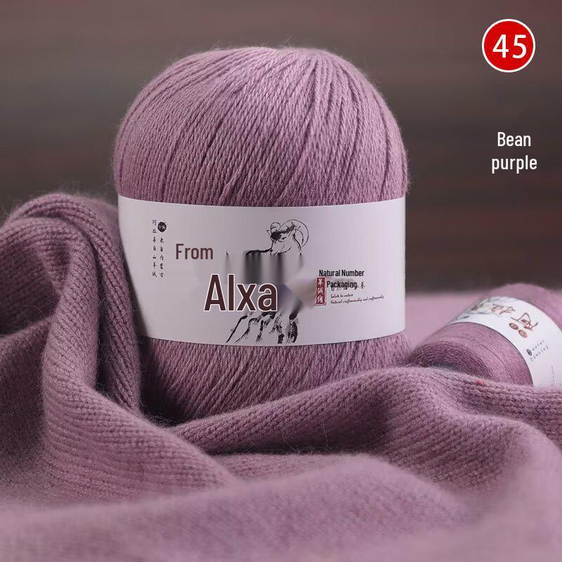 Hand-Knitted Medium-Thick Pure Cashmere Yarn Ball for DIY Projects - Perfect for Scarves and Gifts