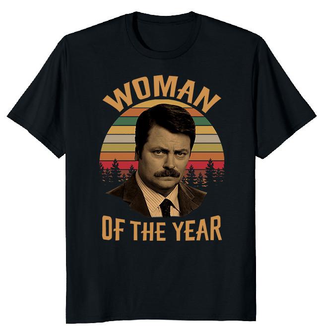 NEW LIMITED Woman of The Year Funny Novelty Heavy Cotton Tee S