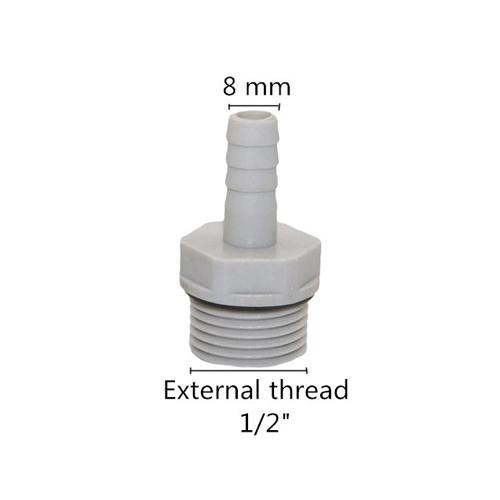 1/2" BSP Male Thread To 8mm 10mm 12mm Straight Connectors Barbed Pagoda Type Connection Coupling Joint Plastic Pipe Fittings 1Pc