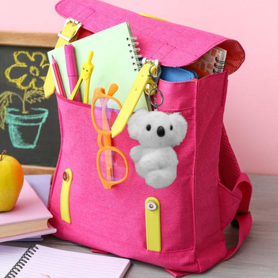 Koala Doll Keychain Cartoon Plush Bag Pendant Soft Stuffed Animal Keyring for Backpacks Purses Car Home Decor