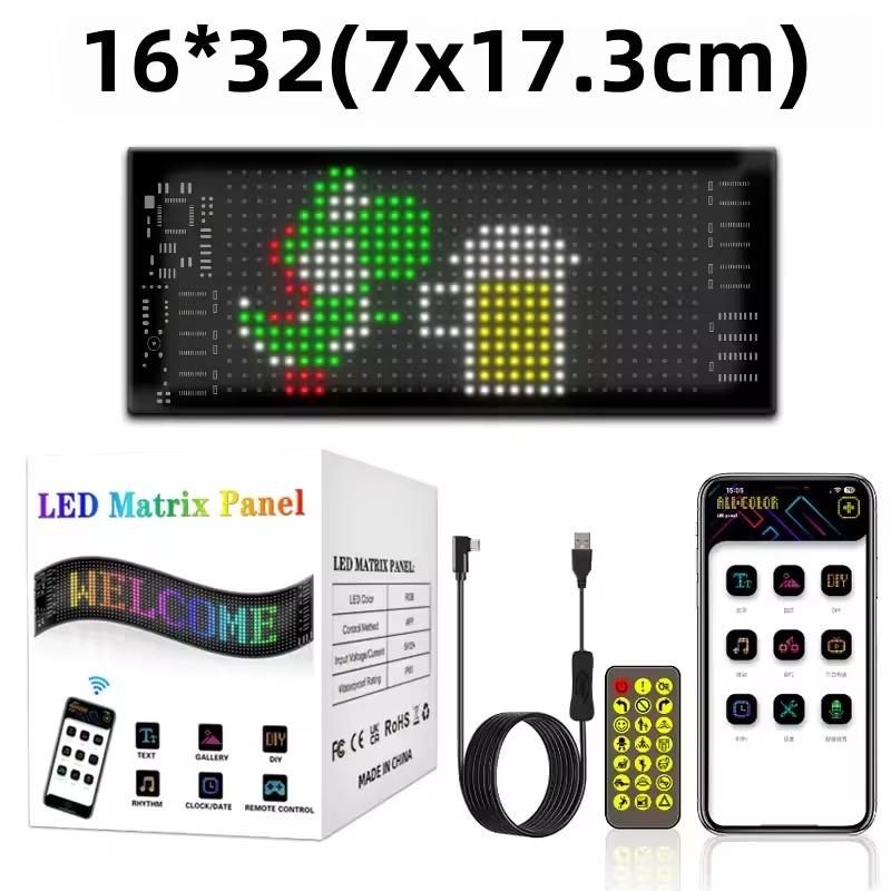 Devil Eyes Light Programmable LED Display Soft/hard Screen LED Matrix Pixel Panel App Control USB Poweded for Cars Windshield