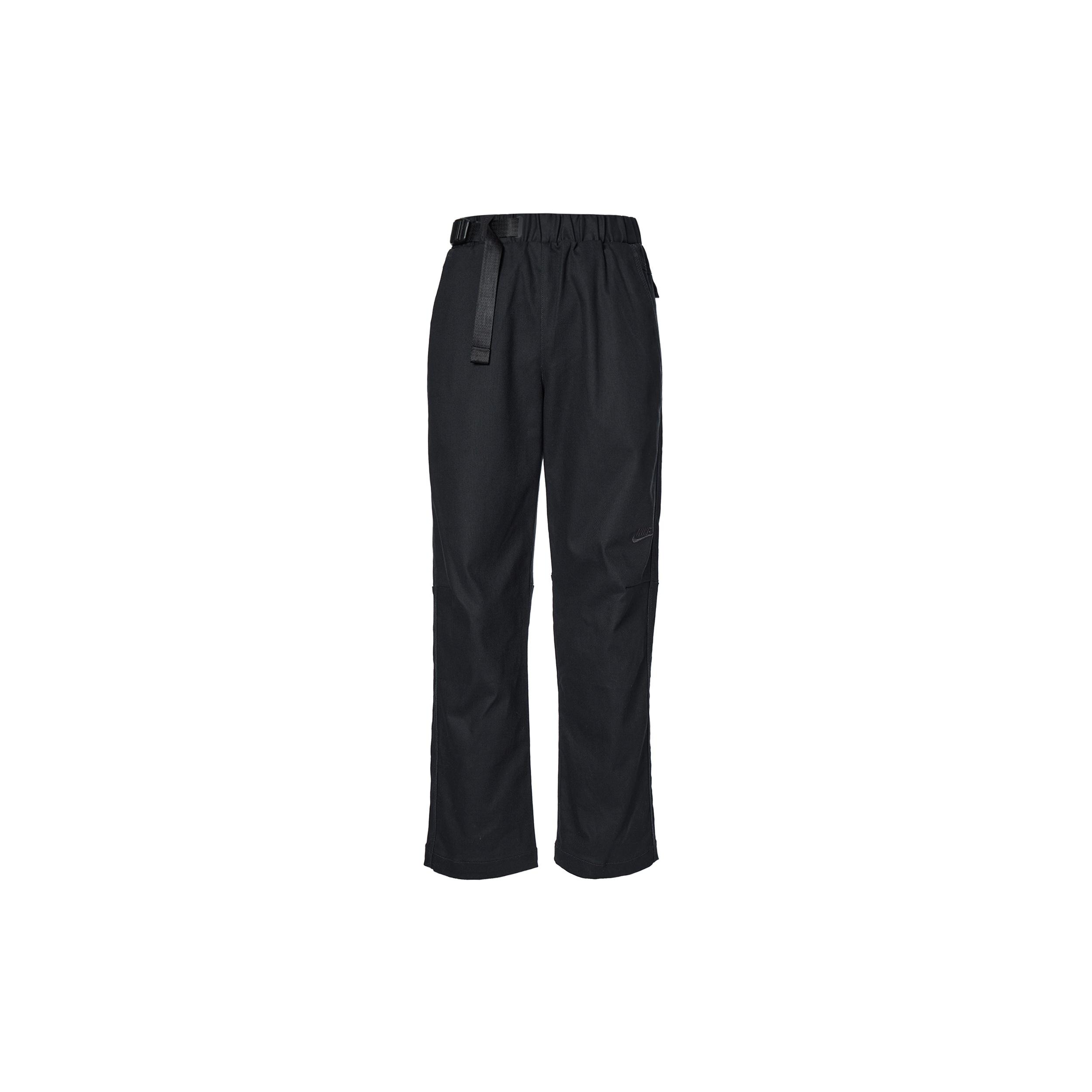 Men s Nike Solid Color Logo Embroidered Elastic Waistband Straight Casual Pants/Trousers Black DQ4297-010 L
