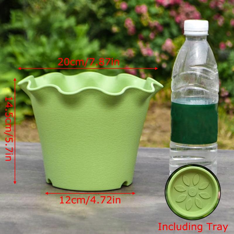 1PC Resin Not Easily Broken Elegant Flowers Durable Long-lasting Practical DIY Lotus Leaf Edge Flowerpot Living Room