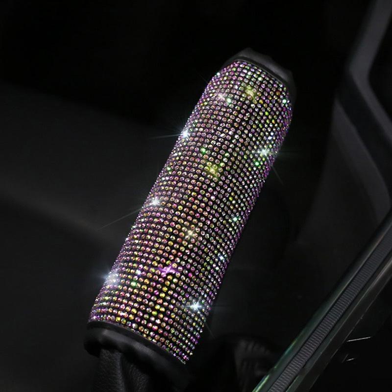 

Bling Bling Rhinestones Crystal Car Handbrake Cover Gear Shift Cover Cover Seat Remen Cover Pad Car Accessories Interior Woman