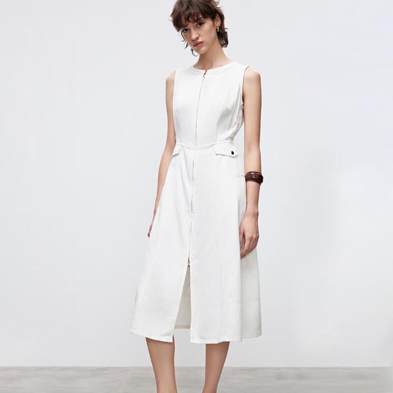 ONLY 2025 Fall Washed Two-Way Zipper Sleeveless Denim Dress