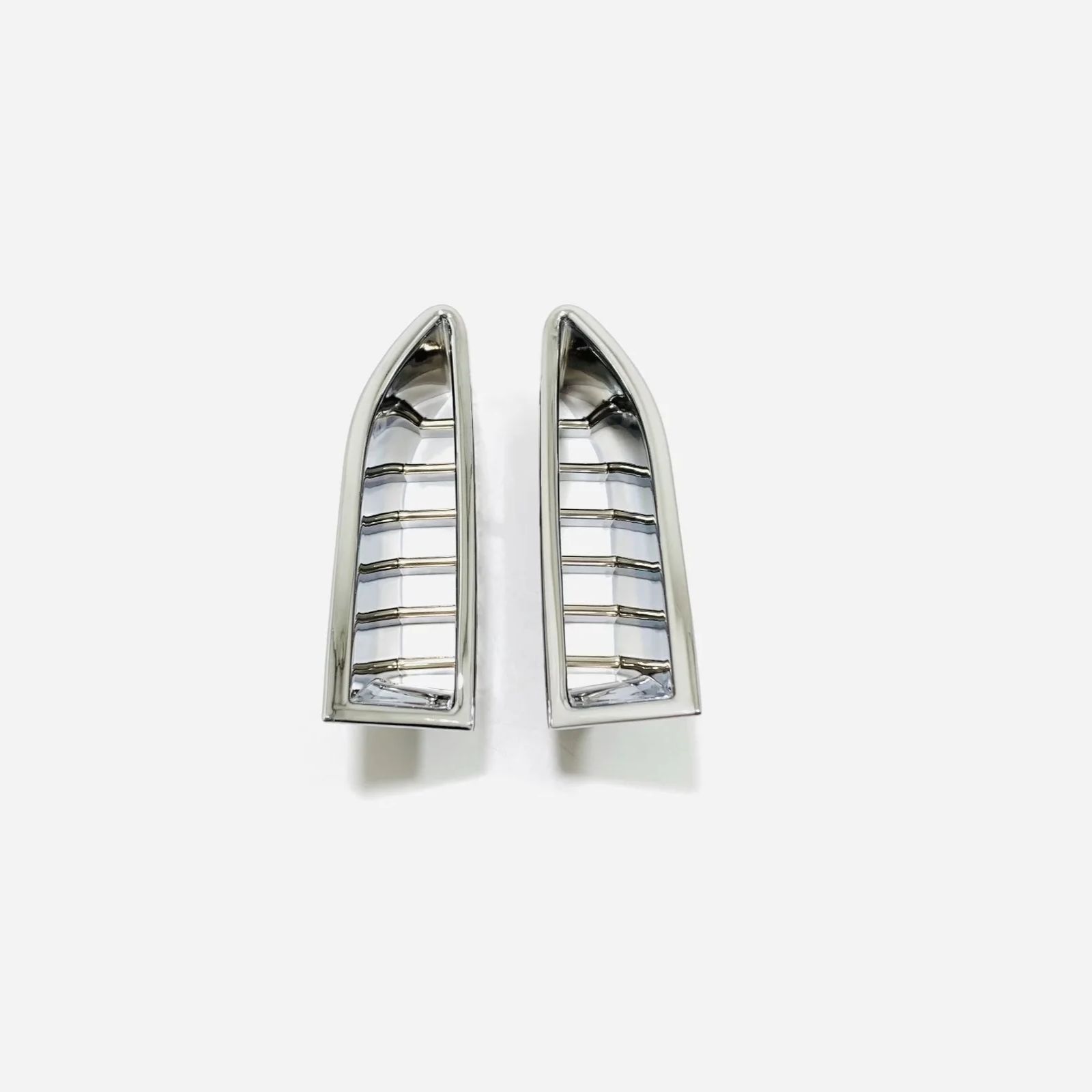 

For Nissan X-Trail Xtrail T33 ABS Chrome Front Bumper Air Outlet Trim Vent Frame Cover Car Styling Accessories B Silver
