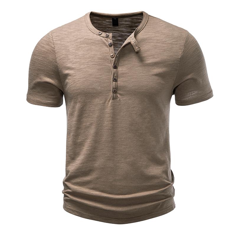 Men's T-shirts and Tank Tops Summer Casual Short Sleeve Solid Color Button Designer Golf Wear Man Basic Camisetas De Hombre