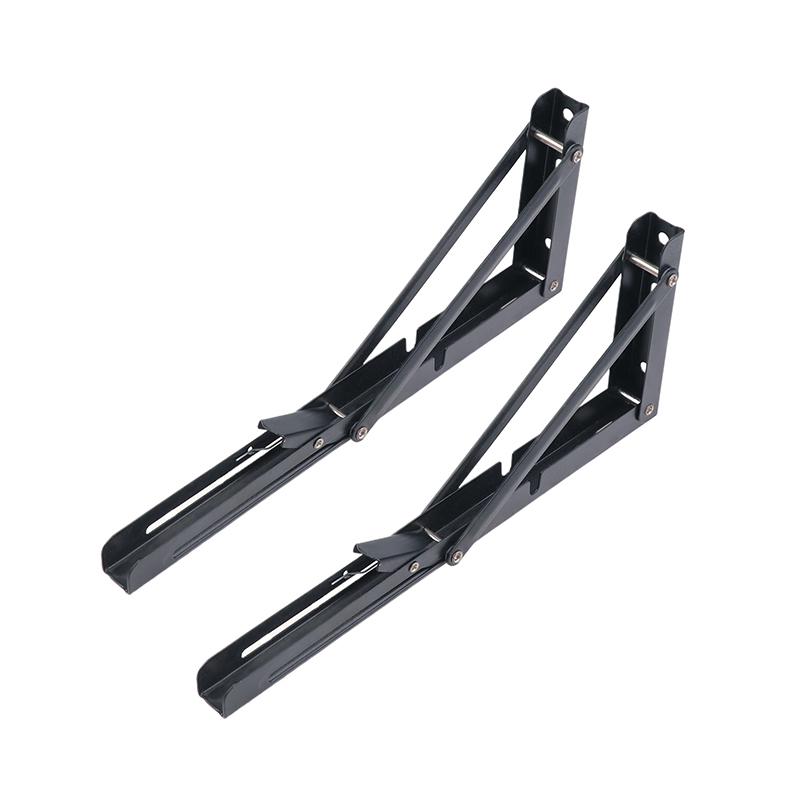 High-Strength Triangle Folding Shelf Bracket made of Cold Rolled Steel, Suitable for Wall and Table Mount, 1/2pcs