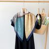 Spring and Summer Popular Small Silk Scarf Women's Versatile 91 × 91cm Imitation Silk Large Square Scarf Fashion High-end Thin Scarf Yarn Women