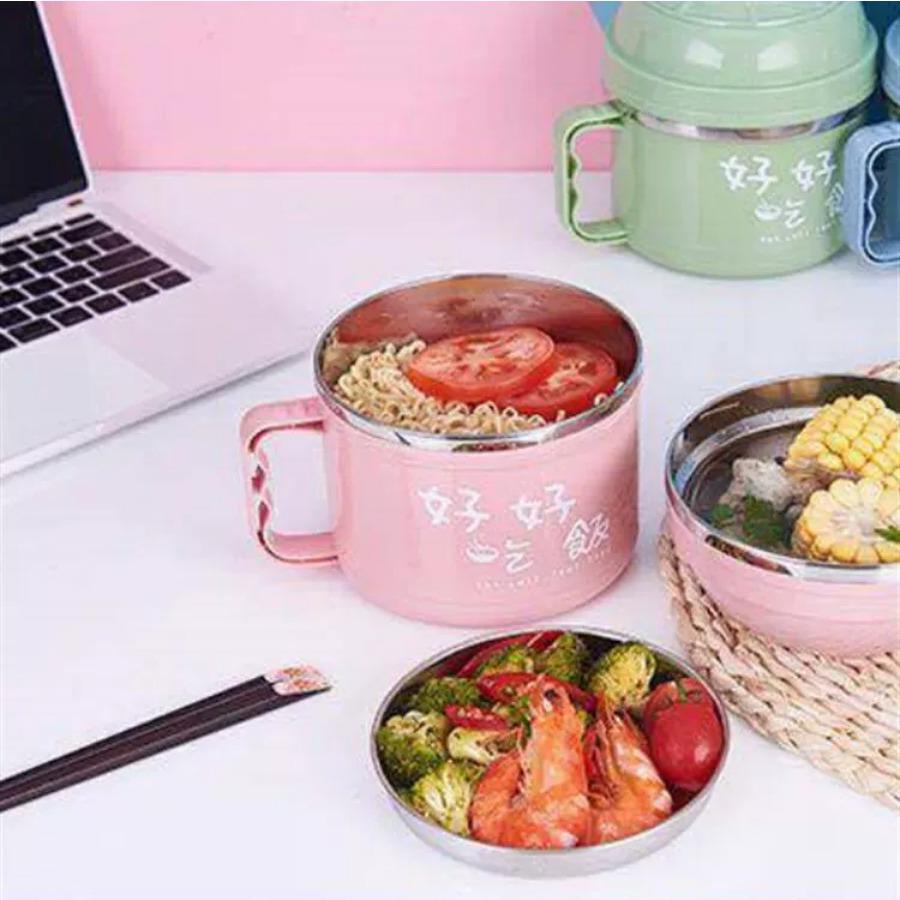 Food Thermos Stainless Steel Insulated Lunch Box Large Capacity Fast Food Container Cup Noodle Jar With Bowl Lid For Office Work