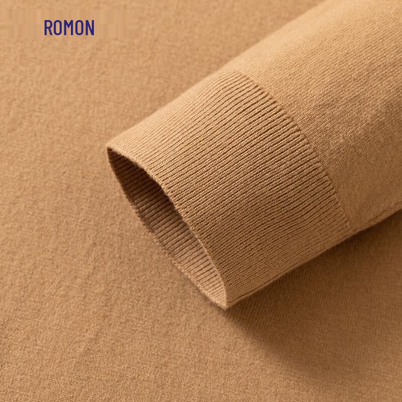 Romon Men's Autumn/Winter Round Neck Pullover Knit Sweater