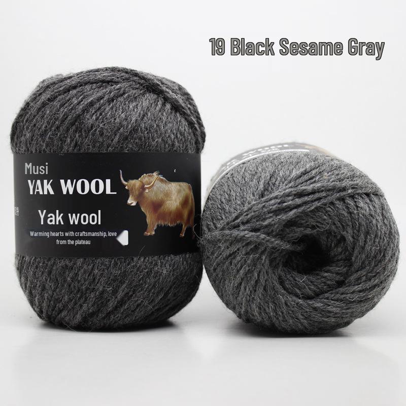 Hand-Knitted Medium-Thick Yak Wool Yarn for Scarves, Hats, Coats, Vests, and Sweaters