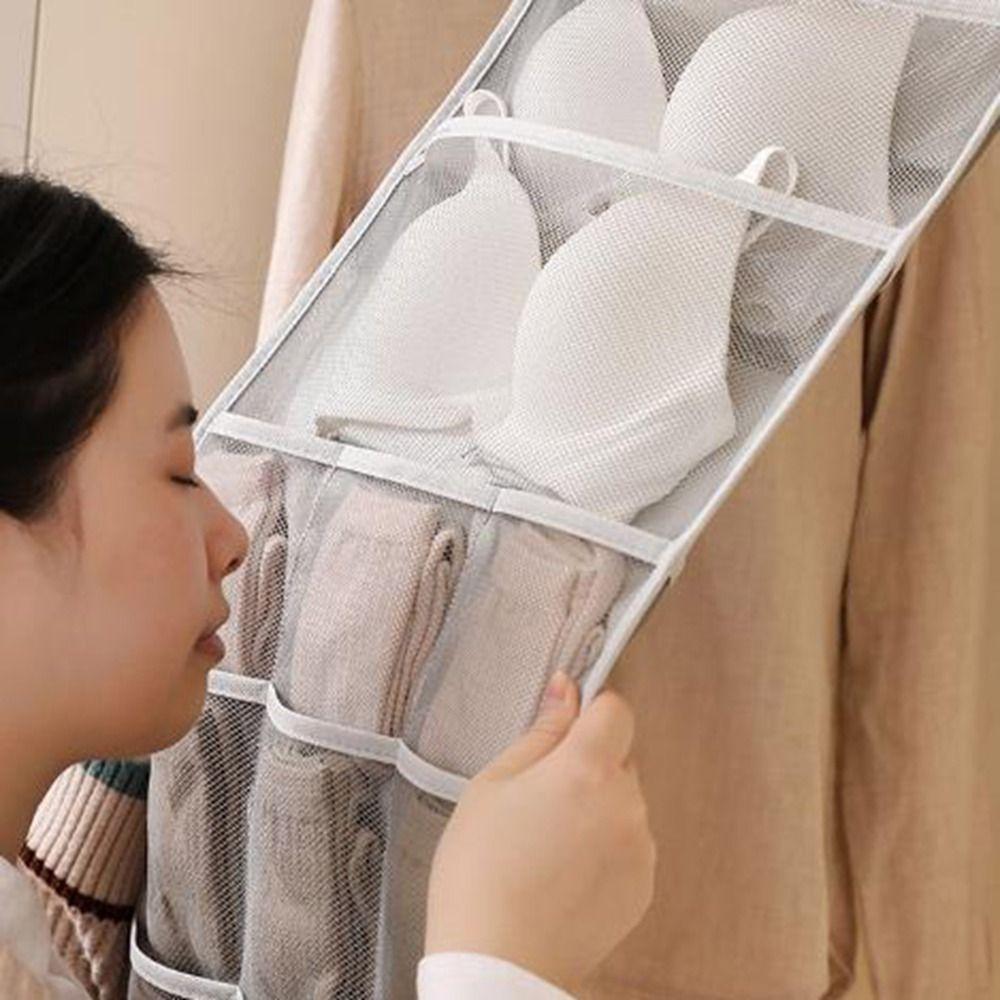 Double Sides Underwear Storage Hanging Bag Wall Mounted Sundries Hanger Storage Bags for Home