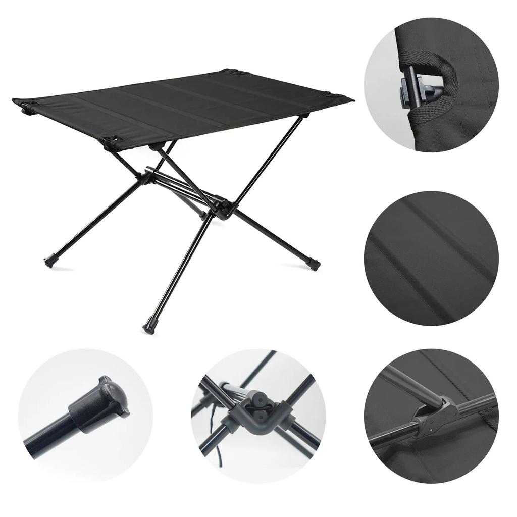 WESTTUNE Camping Folding Table Lightweight 1680D Oxford Roll-Up Table Portable Aluminum oy Tourist Tables for Outdoor Picnic