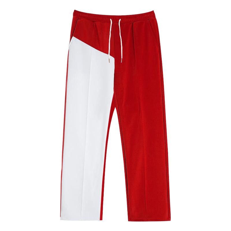 Men s Casual Pants Spring and Summer Straight Splicing Color Casual Oversize Pants Loose Large Size Pants Simple Generous Menswear Comfortable Casual S