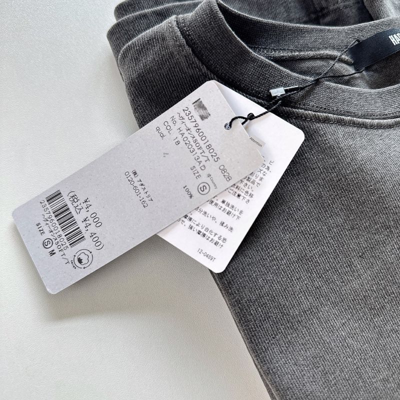 Japanese Single Spring New Arrival Heavy Weight Washed Cotton Long Sleeves T-shirt Pure Cotton round Neck Ladies Tops Loose