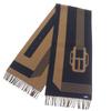 Excellent HERMES Scarf Sangle a Bookle With Fringe Navy Cashmere Mens Used