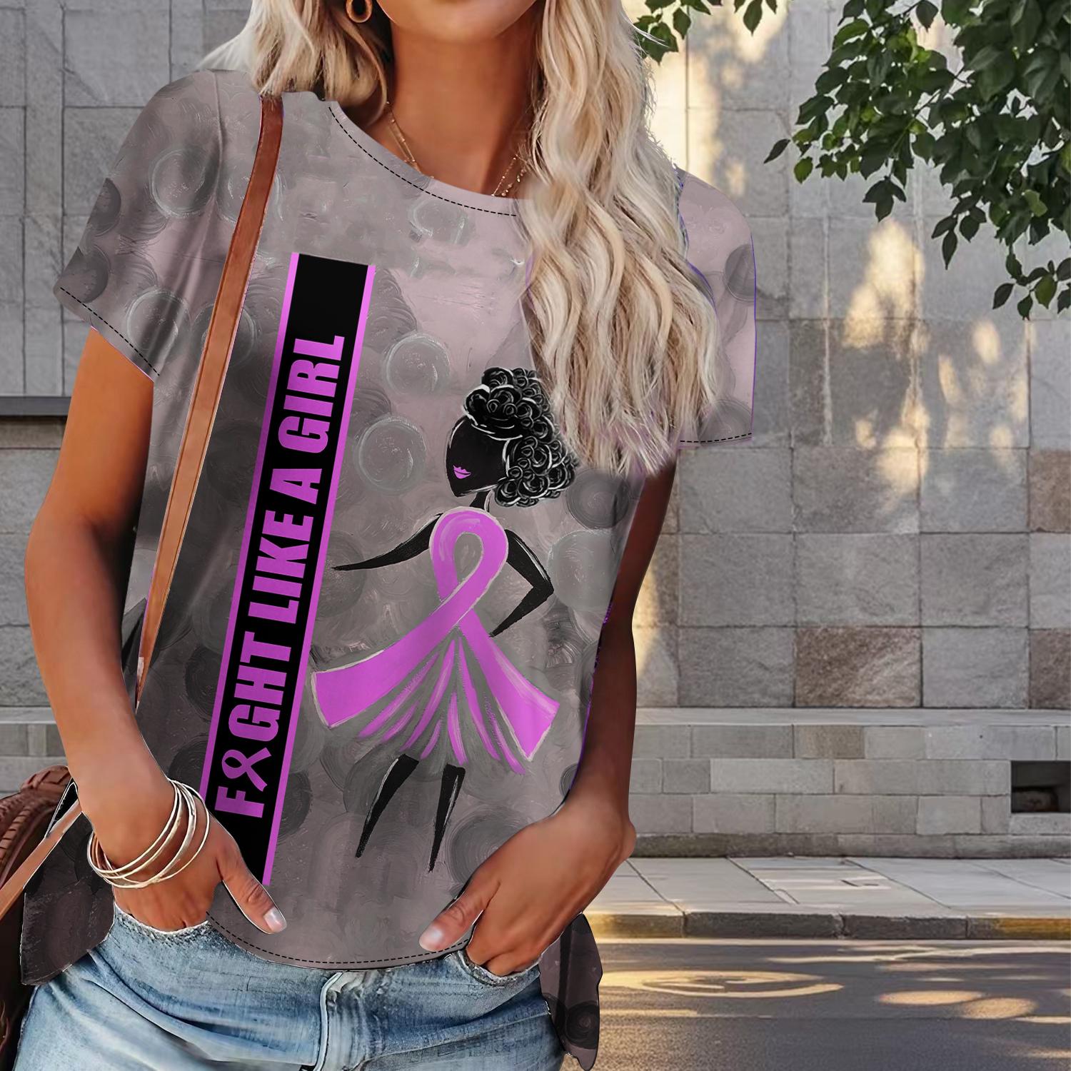 

Женская летняя футболка с цветочным принтом в стиле ретро, футболки с коротким рукавом, повседневные топы с принтом 8XL розовый