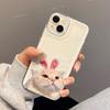 Applicable To iPhone17Pro Cute Cat Space Phone Case Apple 16promax Soft Case 15/14 Fine Hole Generation