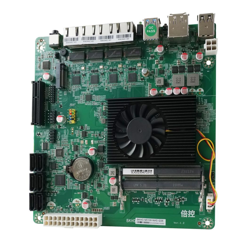 Cheaper N5105 Mini NAS Motherboard 4 Cores 6*SATA3.0 4*2.5G I226 1*PCIE 17x17CM 2*DDR4 ITX Firewall Router Mainboard