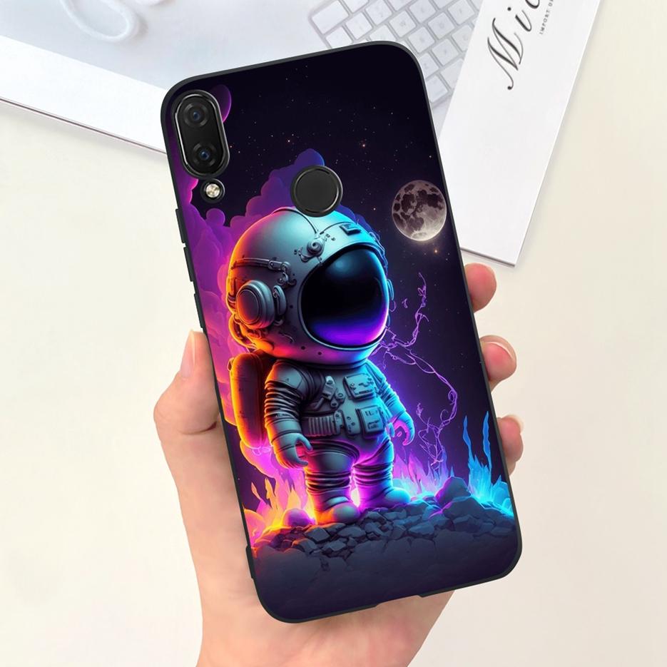 For Huawei Nova 3i Case INE-LX1 Cute Astronauts Cover Soft Silicone Phone Case For Huawei P Smart Plus 2018 Nova3i Fundas Bumper