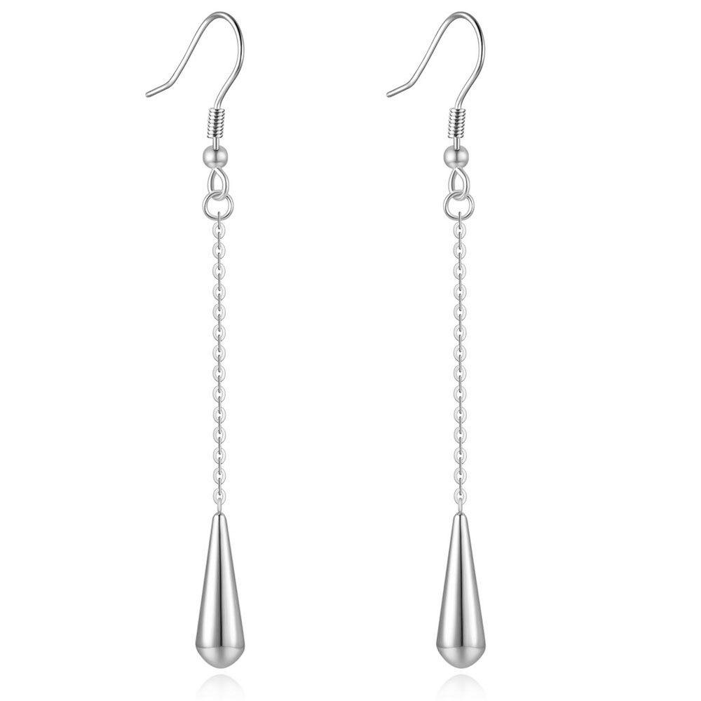 Simple Geometric Long Water Drop Earrings - European & American Fashion