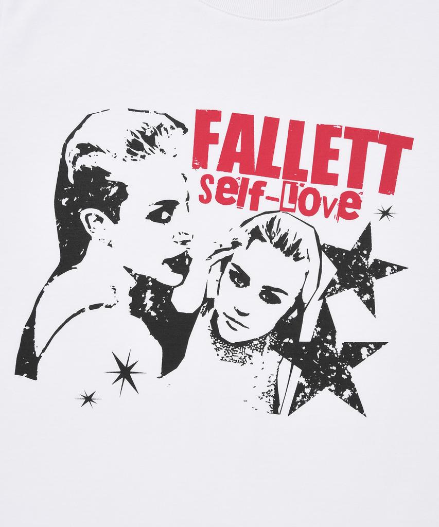 FALLETT Self-Love Crop Short Sleeve Tee White