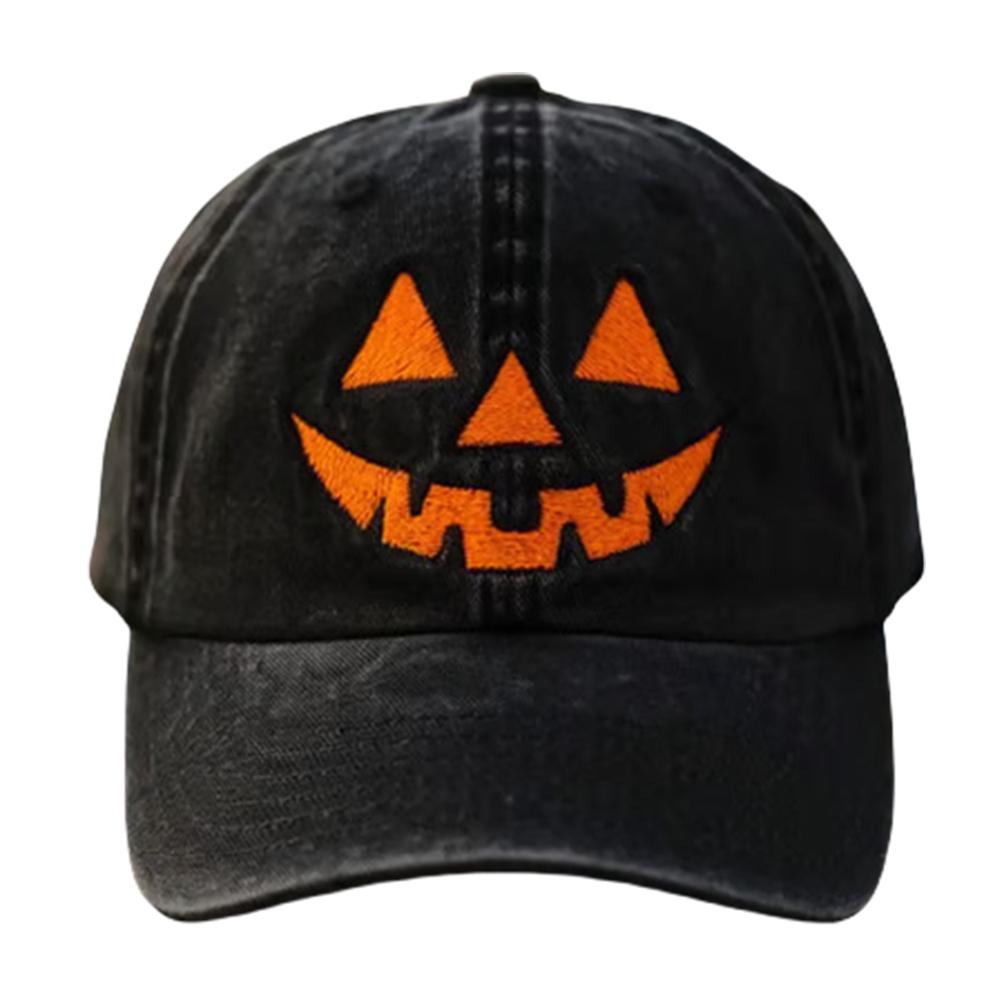 

Halloween Hat Baseball Cap Embroidery Halloween Sun Hat Unisex Baseball Hat for Men and Women чёрный