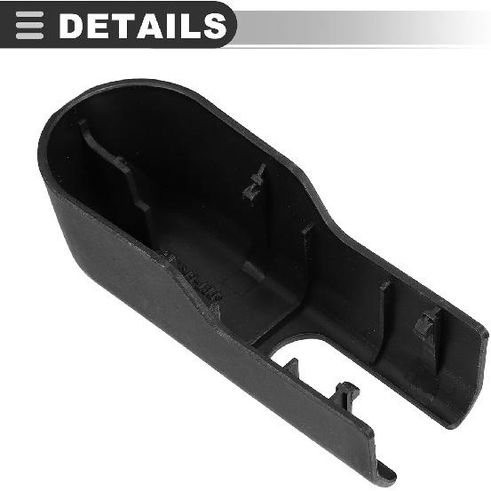 Motoforti Rear Windshield Wiper Arm Nut Cover Cap, for Jeep Liberty 2008-2012, Plastic, NO.57010204AB, Black