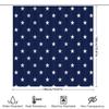 Starry Blue Shower Curtain White Stars Pattern Waterproof Fabric Decorative Bath Liner For Bathroom Size Customizable