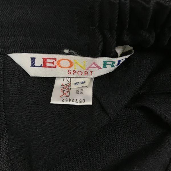 LEONARD Sports Made In Japan 100% Wool Tight Skirt Women S 63-90 Black Golf Wear(USED)