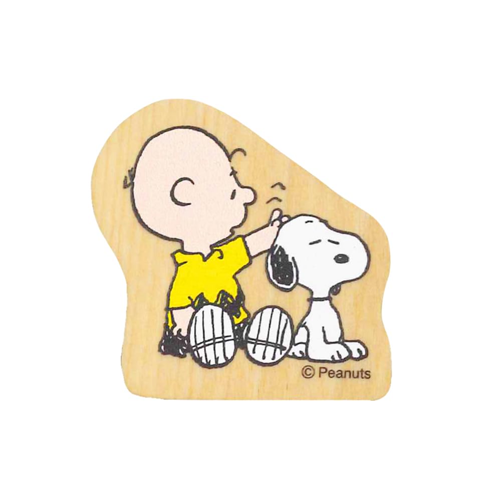 Face Stamp Snoopy Wood Piece Charlie Brown and Snoopy Children's (Pat) 2283-003